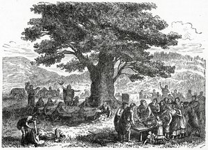 Teutons enjoying a holiday, c.1882 by French School