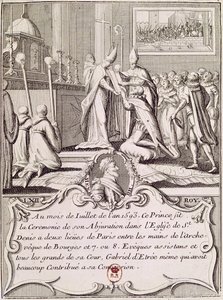 The Abjuration of Henri IV at St. Denis, July 1593 by French School