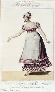 The Actress Mademoiselle Contat in the Role of Suzanne in The Marriage of Figaro by Pierre Augustin Caron de Beaumarchais by French School