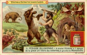 The Antediluvian Period, Liebig Card by French School