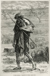 The Australian Shepherd, Engraved after a Drawing by D. Maillart, to Illustrate the Story Six Months in Australia, by Desire Charnay, a Mission Assignment by the Ministry of Public Education, in 1878, Published in Le Tour du Monde, under the Direction of E by French School