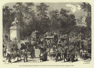 The Champs Elysees the day after the receipt of the news of the Prussian march on Paris, September 1870 by French School