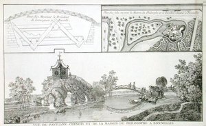 The Chinese Pavilion and the House of Philosophy in the Parc de Bonnelles, near Paris, from 