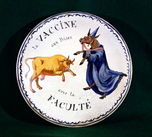 The Cowpox doing battle with the Medical Profession, c.1800 by French School