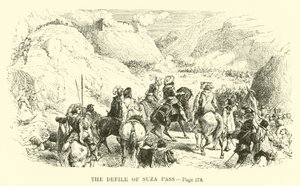 The Defile of Suza Pass by French School