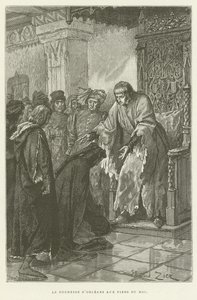 The Duchess of Orleans at the Feet of the King by French School