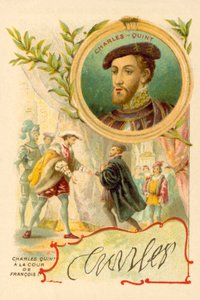 The Emperor Charles V at the Court of Francis I of France by French School