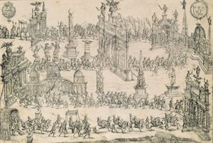 The Entrance of Henri IV (1553-1610) into Lyon, 4th September 1595 by French School