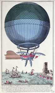 The First Channel Crossing by Air of Jean Pierre Francois Blanchard and John Jeffries by French School