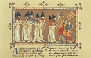 The Flagellants at Doornik in 1349, Copy of a Miniature from the Chronicle of Aegidius Li Muisis by French School