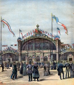 The French Exposition at Moscow (May-Oct 1892) View of the facade. Illustration for Le Petit Journal