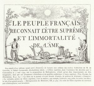 The French People Recognise the Supreme Being and the Immortality of the Soul by French School