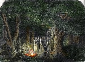 The Gauls and their priests or Druids (engraving) 1864 by French School