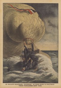 The German balloon Pommern crashing in the Baltic by French School