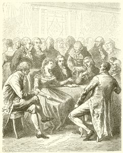 The Girondins at the Home of Madame Roland by French School