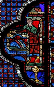 The Good Samaritan Window: The Inn Receives the Samaritan and the Wounded Man by French School