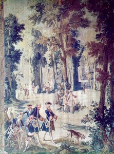 The Hunt of Louis XV, tapestry, mid 18th century by French School