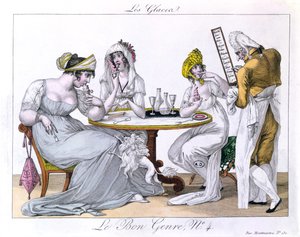 The Ice Cream, plate 4 from Le Bon Genre, Paris by French School