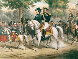 The Imperial Family on Horseback by French School