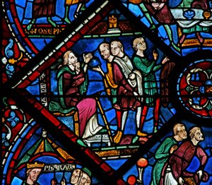 The Joseph Window: Jacob Sends His Sons to Egypt to Buy Food