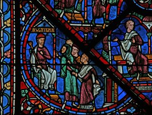 The Joseph Window: Joseph Before Potiphar by French School