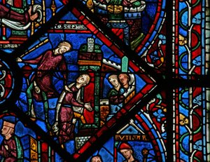 The Joseph Window: He is Thrown into Prison by French School