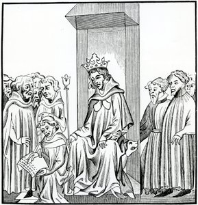 The King of the Franks Dictates the Salic Law, after a Miniature in the Chronicles of St. Denis by French School