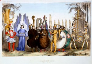The Kingdom of Harmony, from Galerie Dramatique Costumes des Theatres de Paris by Dollet, Lacauchie & Lasalle by French School