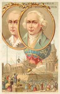 The Montgolfier Brothers by French School