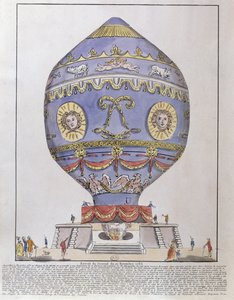 The Montgolfier Brothers Balloon Experiment at the Chateau de la Muette, 21st November, 1783 by French School