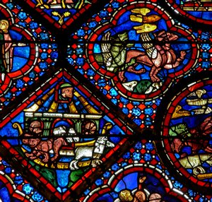 The Noah Window: Noah Watches the Animals as They Leave the Ark