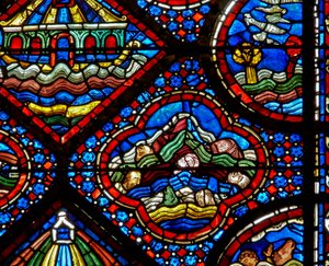 The Noah Window: The Flood by French School