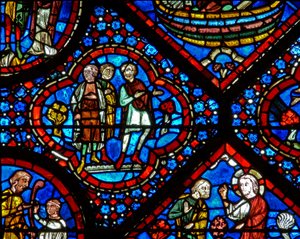 The Noah Window: The Sons of Noah by French School