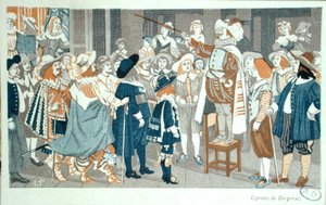 The Nose Speech at the Hotel de Bourgogne, illustration from 