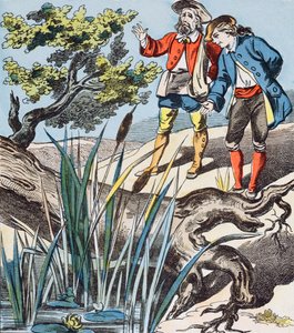 The Oak and the Reed, Illustration from the Fables de La Fontaine by French School