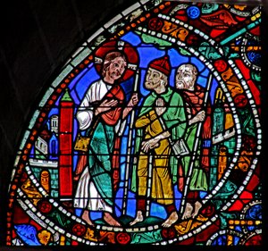 The Passion Window: Resurrection Cycle, Road to Emmaus by French School