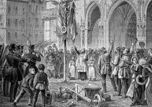The Plantation of a Liberty Tree during the Revolution (Liberty pole) - in 