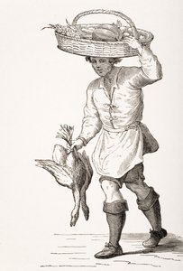 The Poultry Dealer, after a 16th century woodcut by Cesare Vecellio from 