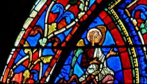 The Prodigal Son window: an angel by French School