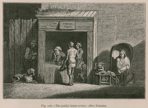 The Public Letter-Writer; after Boissieu by French School