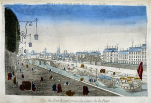 The Royal Bridge taken from the Cours de la Reine - engraving by French School