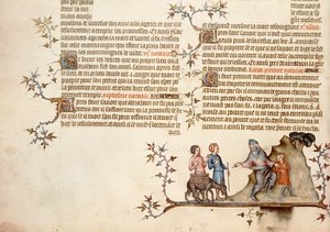 The Sacrifice of Isaac, from The Bible of Jean de Sy, c.1355