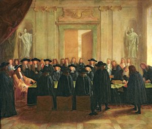 The Seal Held by Louis XIV before Members of the State Council and the Court of Appeal in 1672 by French School