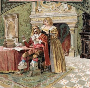 The Sire of Beringhen and Madame du Fargis plotted against Richelieu at the Chateau of Azay-le-Rideau by French School