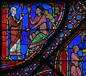 The St James Window: Filetus Tells Almoniges (Hermoniges) of His Conversion by French School