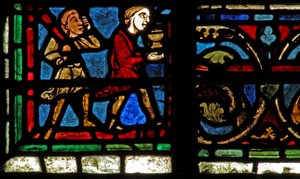 The St Lubin Window: Donors - Wine Makers by French School