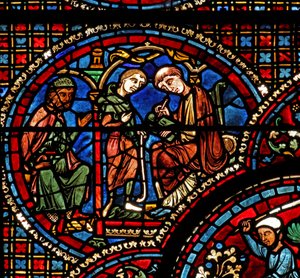 The St Lubin Window: His Father Procures a Teacher for Him