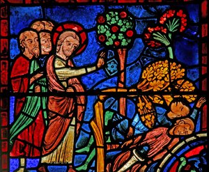 The St Martin window: the saint causes a tree to fall on the heathen