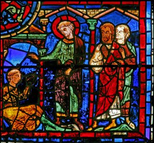 The St Martin Window: The Saint Revives a Person from Death by French School