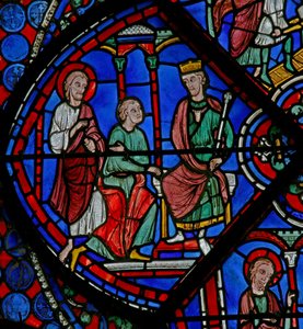 The St Thomas Window: He is Presented to the King by French School